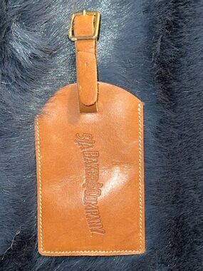 5A Baker & Company Tan Leather Travel Luggage Tag